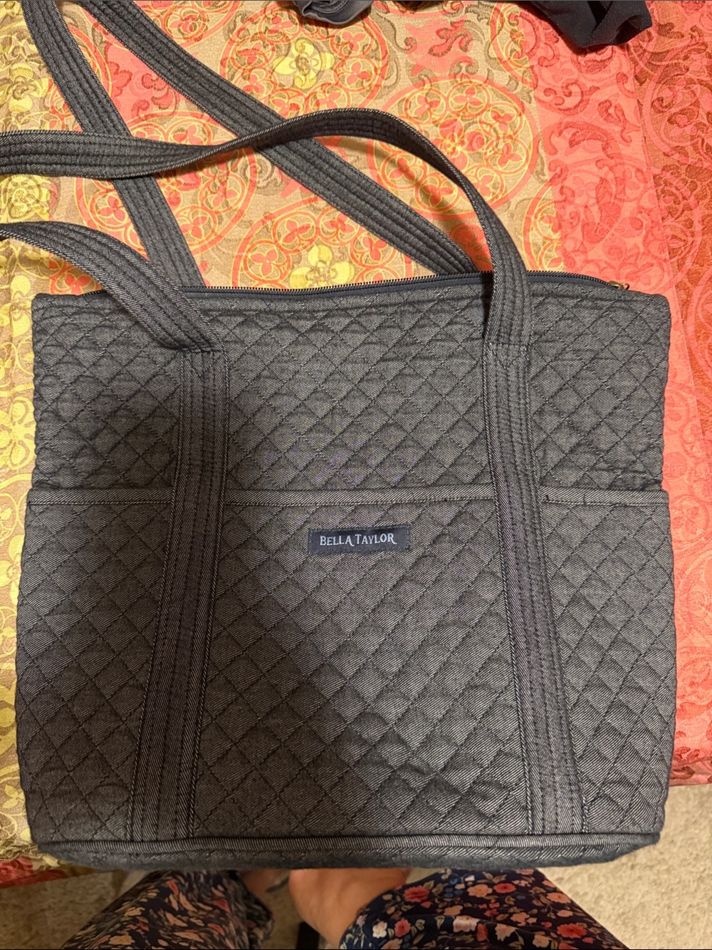 Bella Taylor Quilted Charcoal Everyday Tote